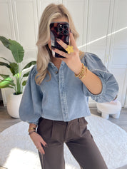Denim Blouse Lotte | Blauw