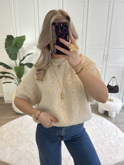 Trui Bella Glitter | Ecru