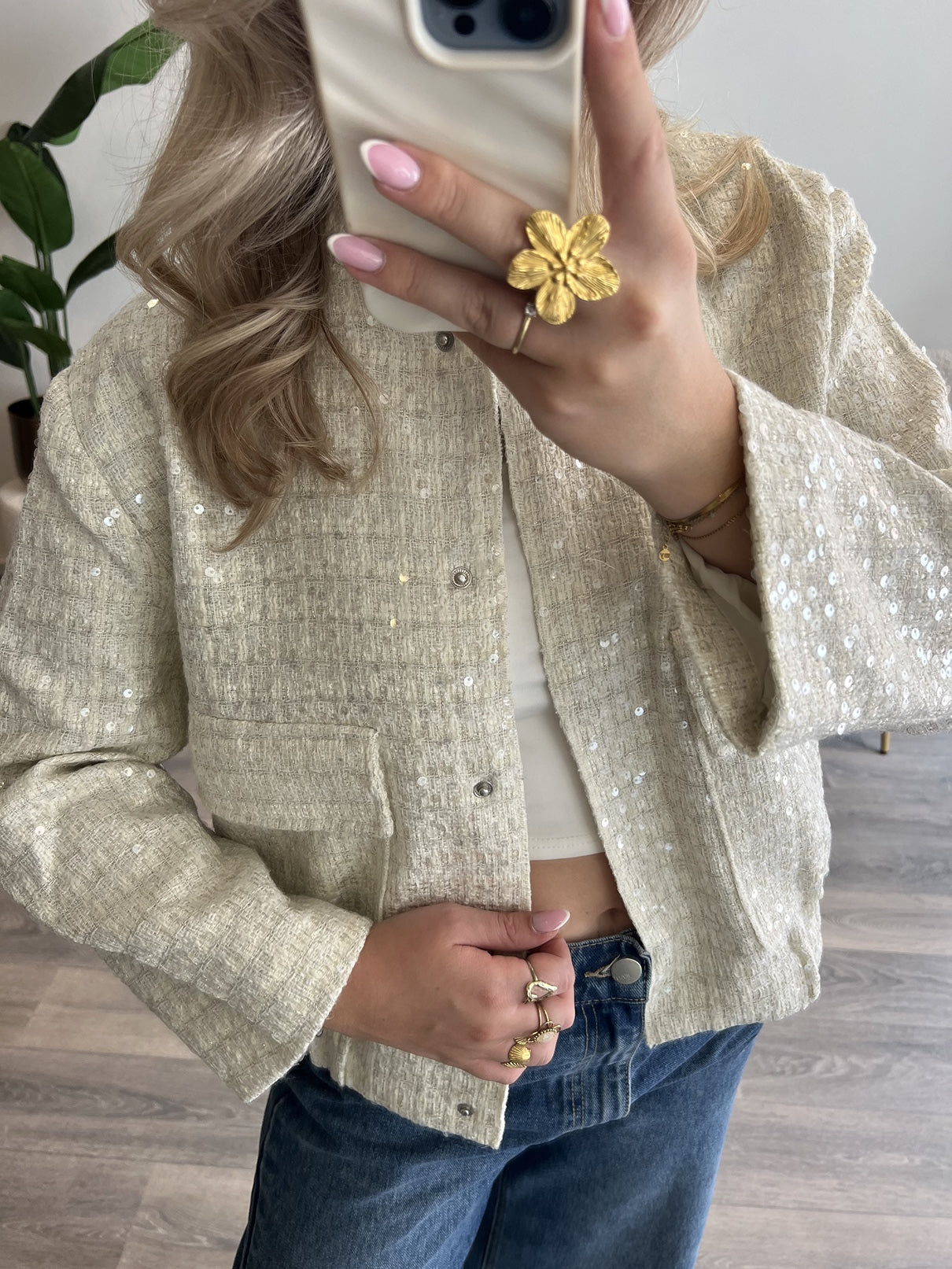 Tweed Jacket Lilly | Creme
