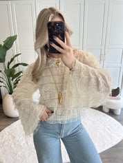 Lace Top Macey | Creme