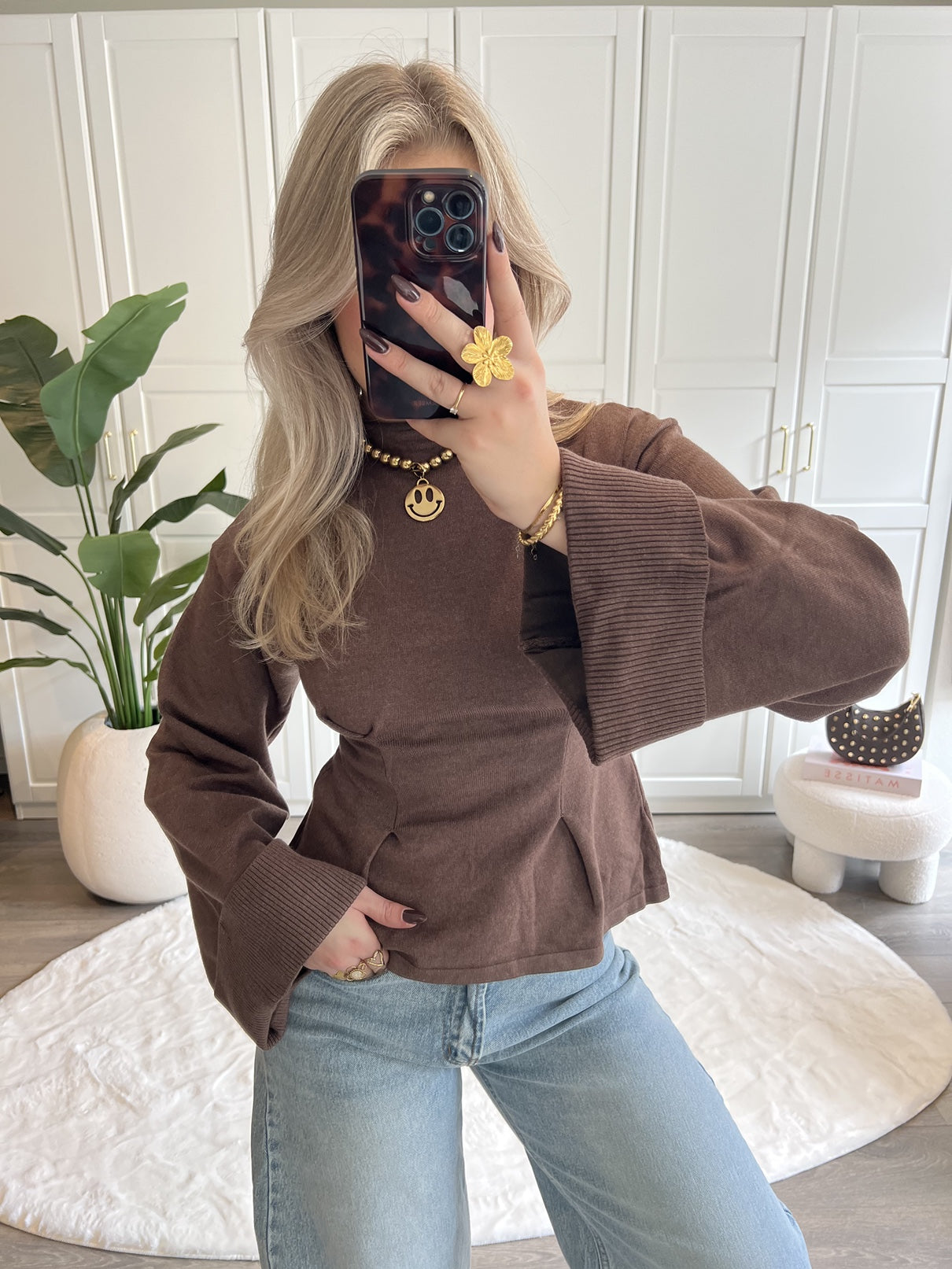 Fitted Trui Rowi | Bruin