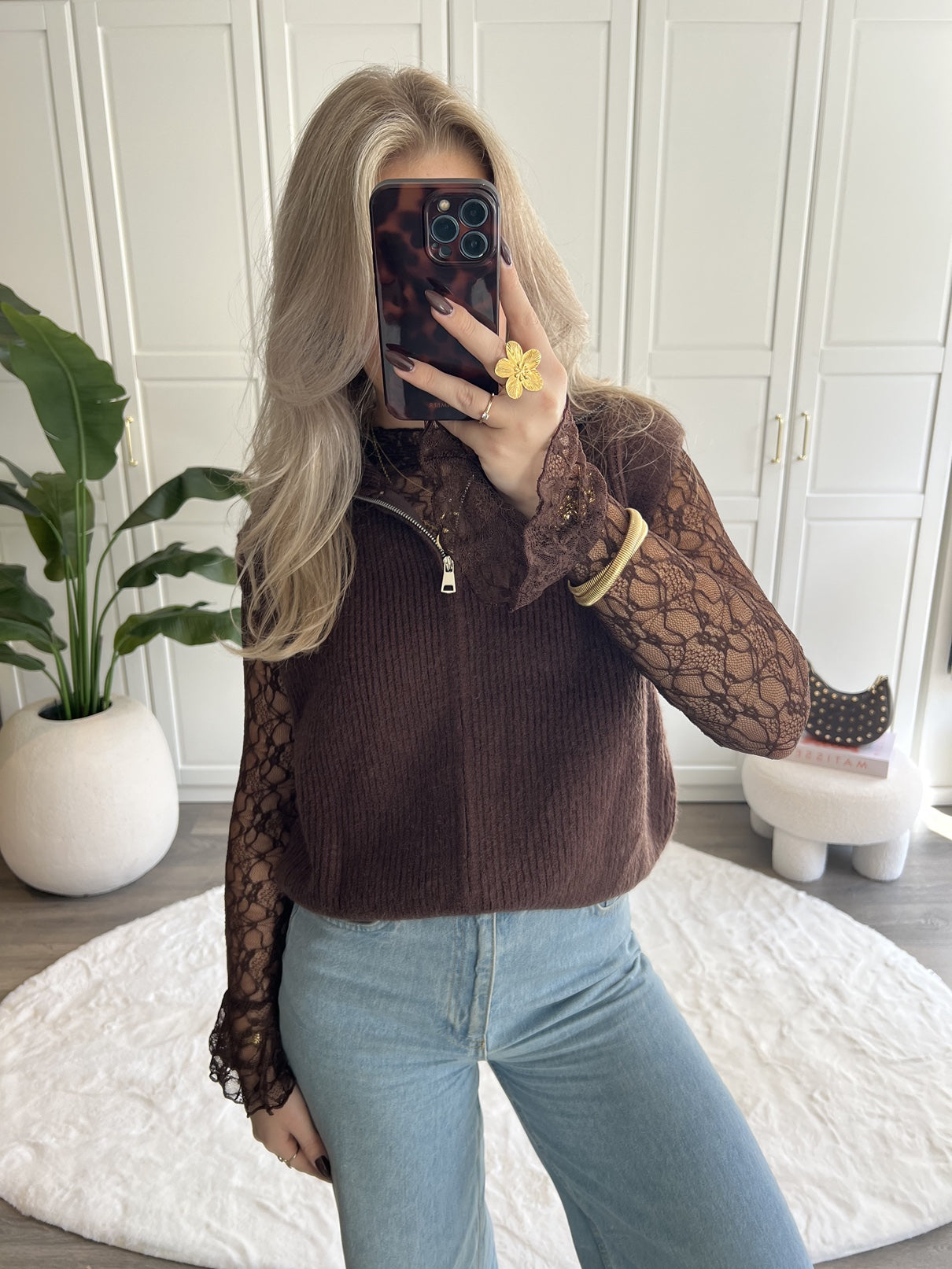 Lace Top Nura | Choco