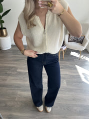 Wide Leg Jeans T85 | Blauw