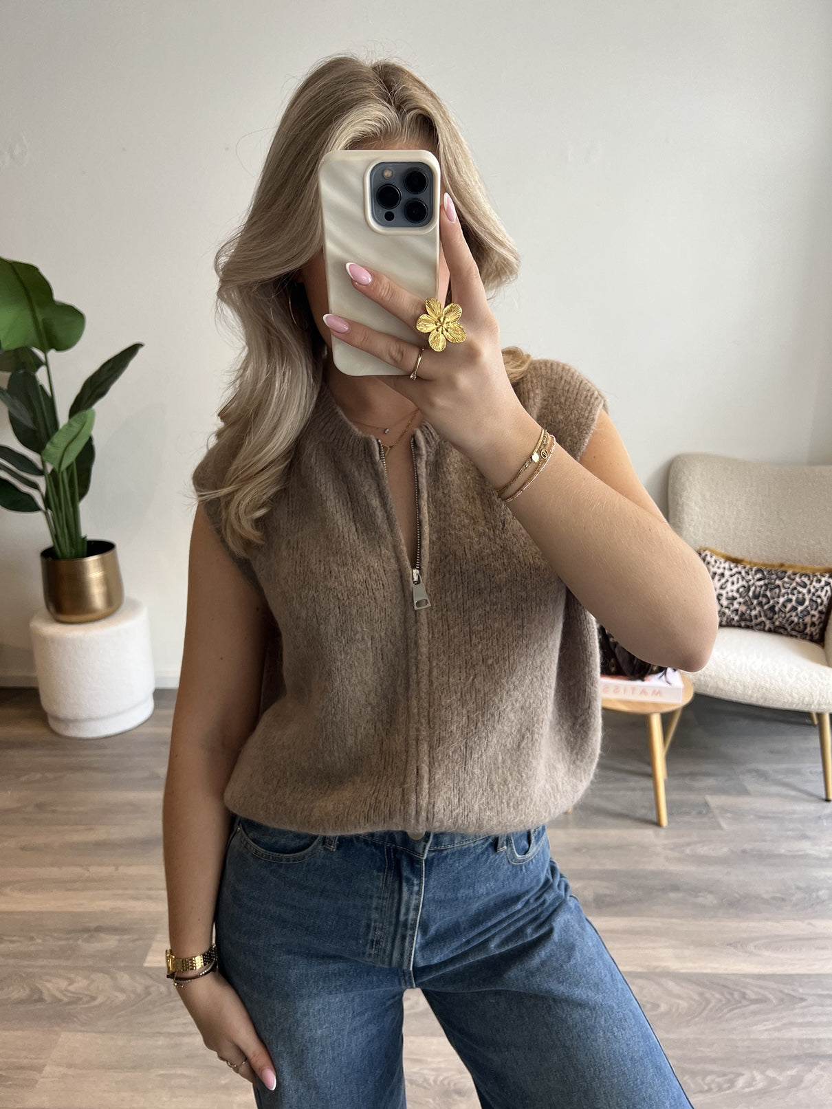 Zip Spencer Fay | Beige