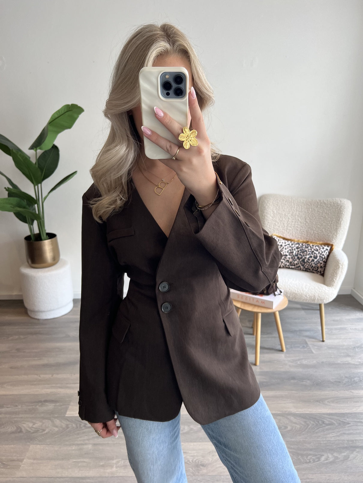 Fitted Tess Blazer | Choco