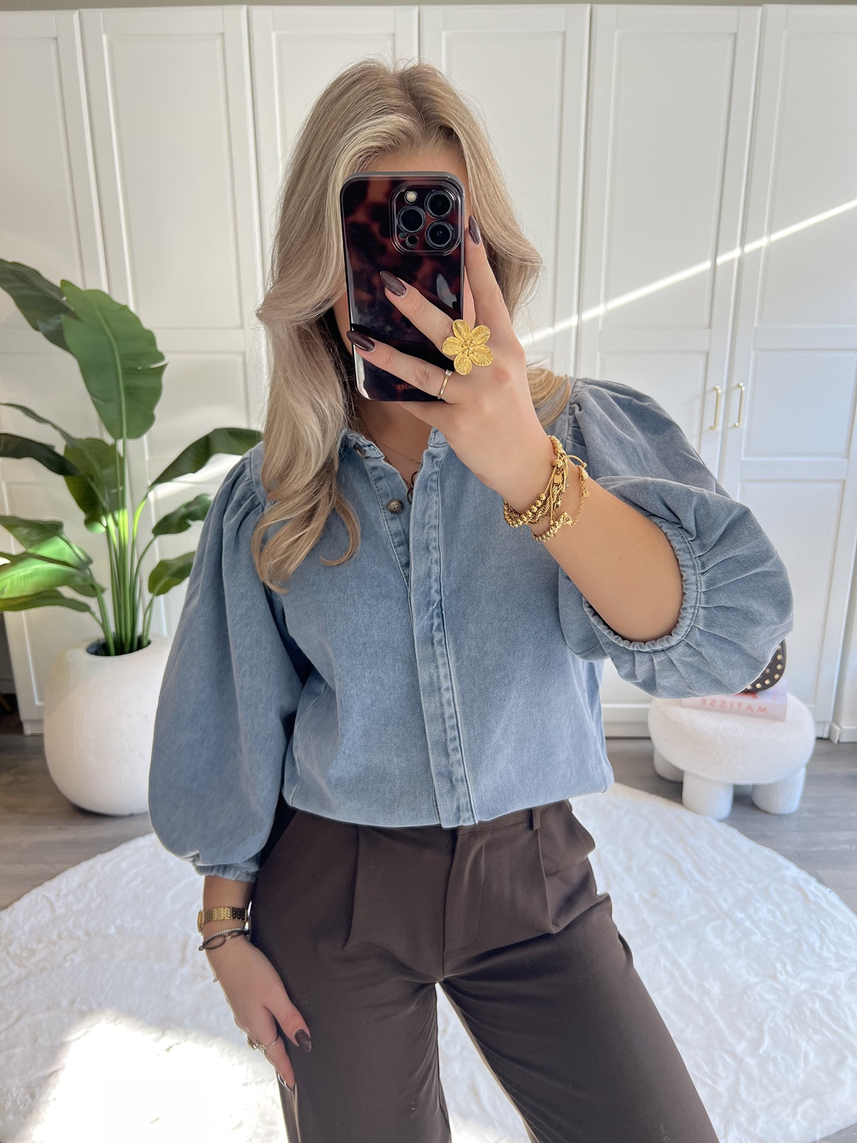 Denim Blouse Lotte | Blauw