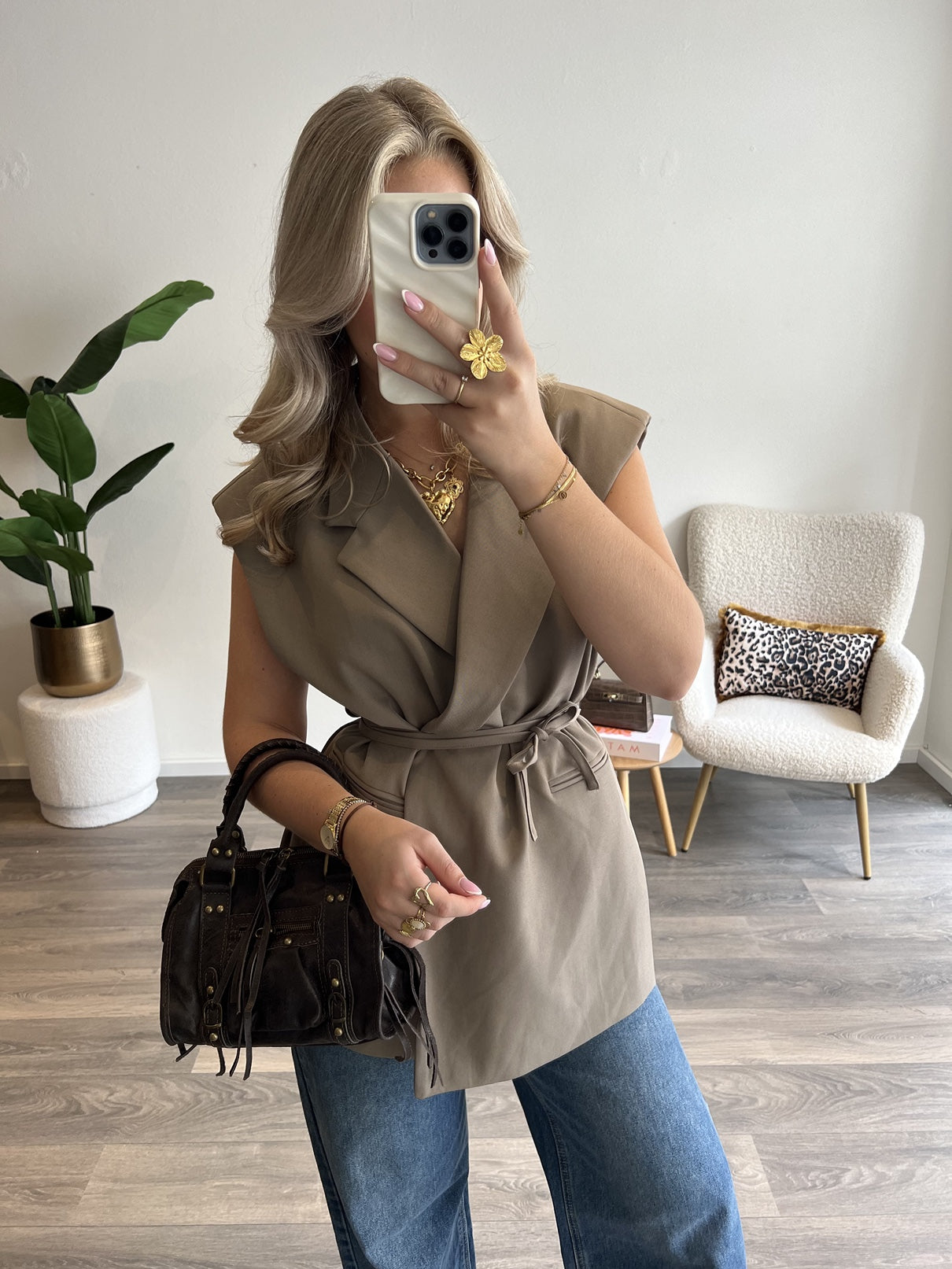 Tess Gilet | Beige