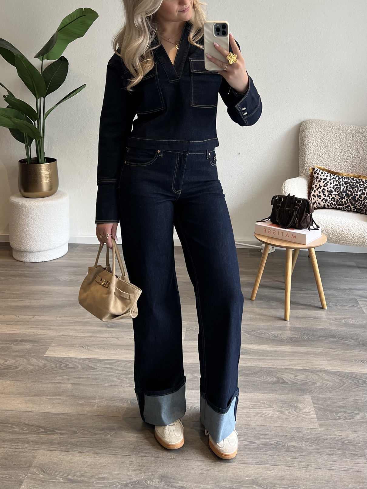 Denim Top Roos | Blauw