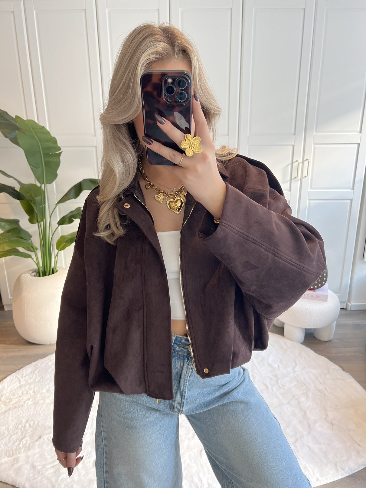 Suede Bomberjas Julie | Choco