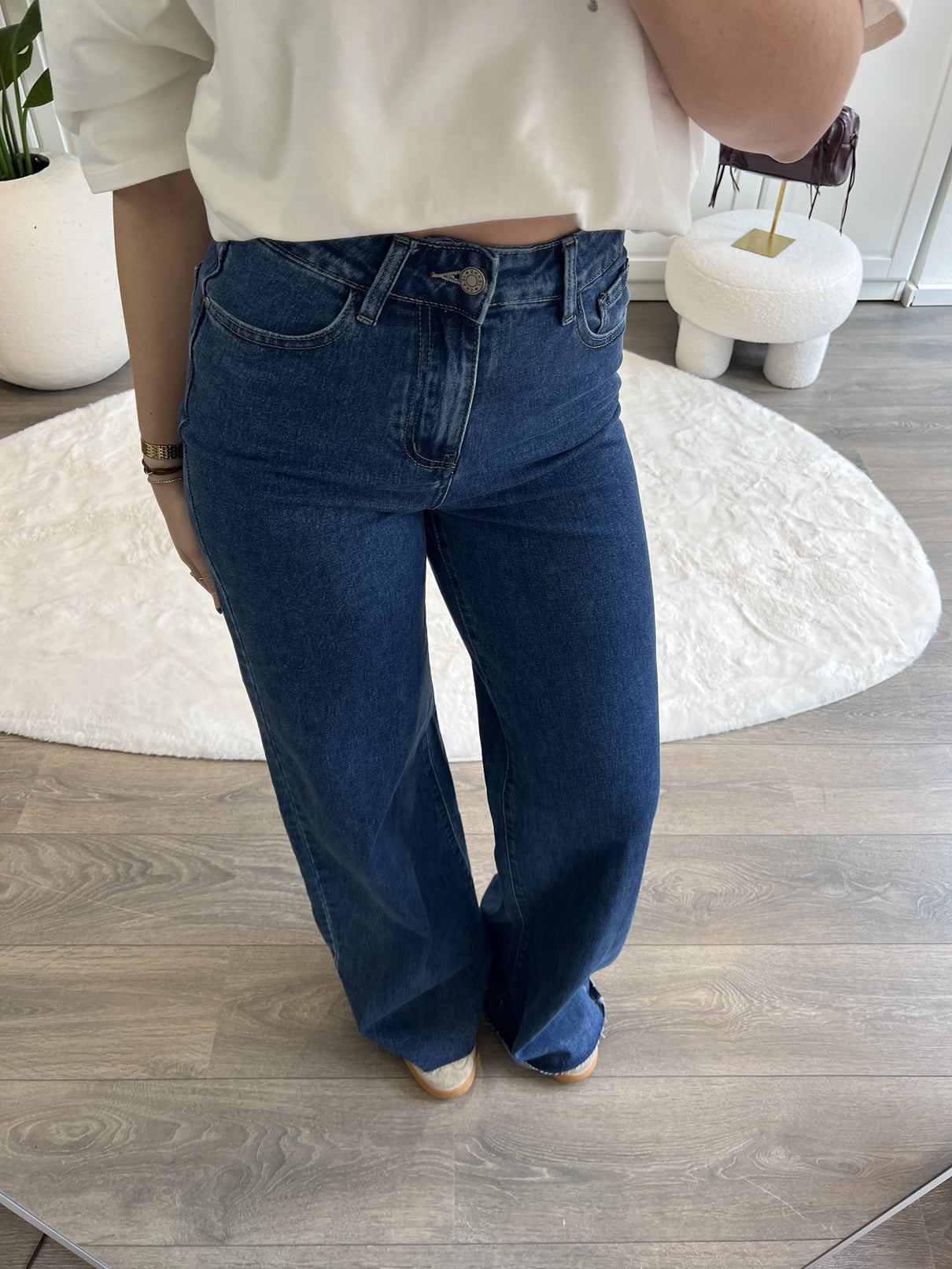 Tall Wide Leg Jeans 9131 | Blauw