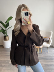Fitted Tess Blazer | Choco