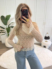 Lace Top Nura | Creme