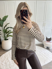 Striped T-shirt Romy | Choco