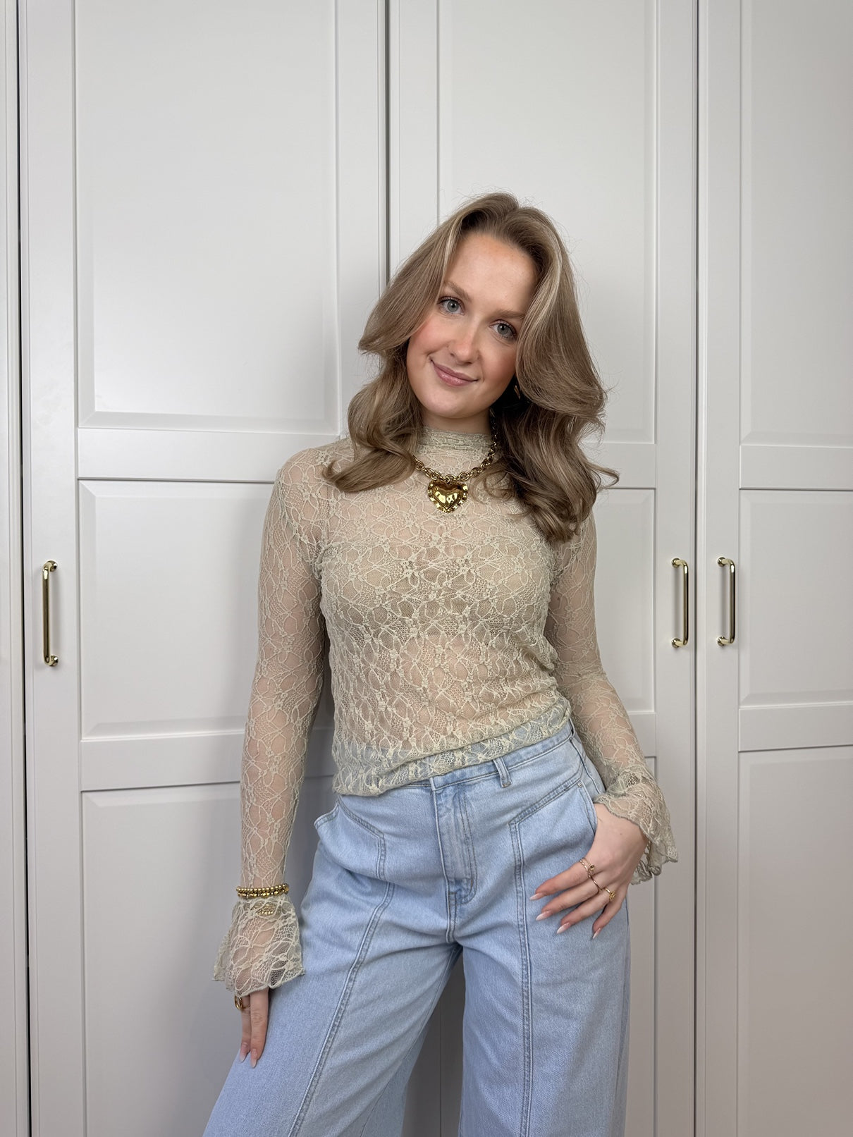 Lace Top Nura | Pistache