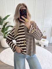 T-shirt Dominique | Bruin