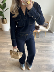 Denim Top Roos | Blauw