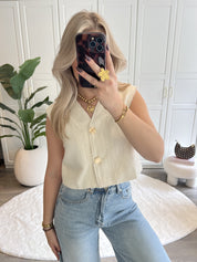 Tweed Gilet Suus | Ecru