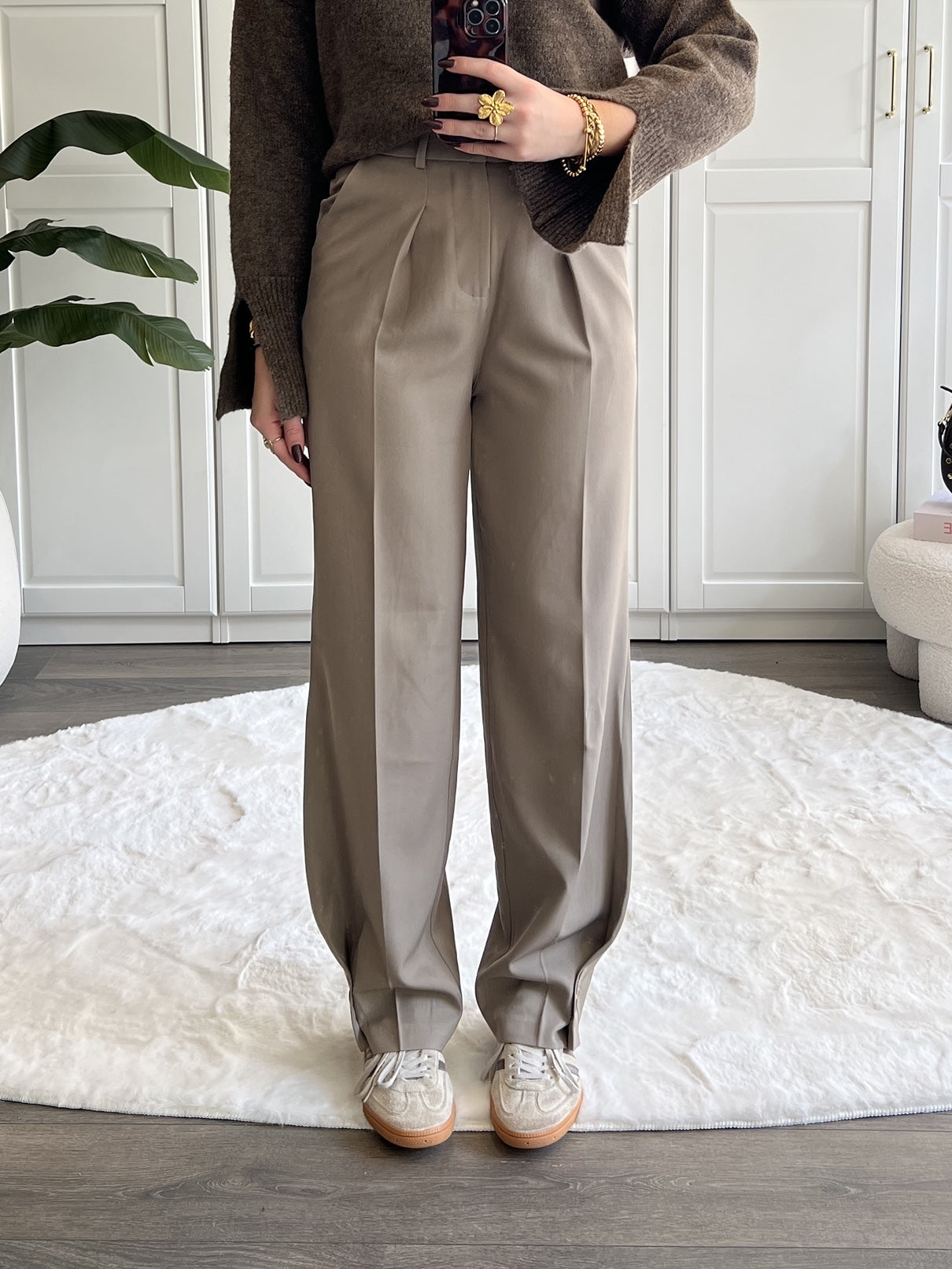 Button Pantalon Anna | Taupe