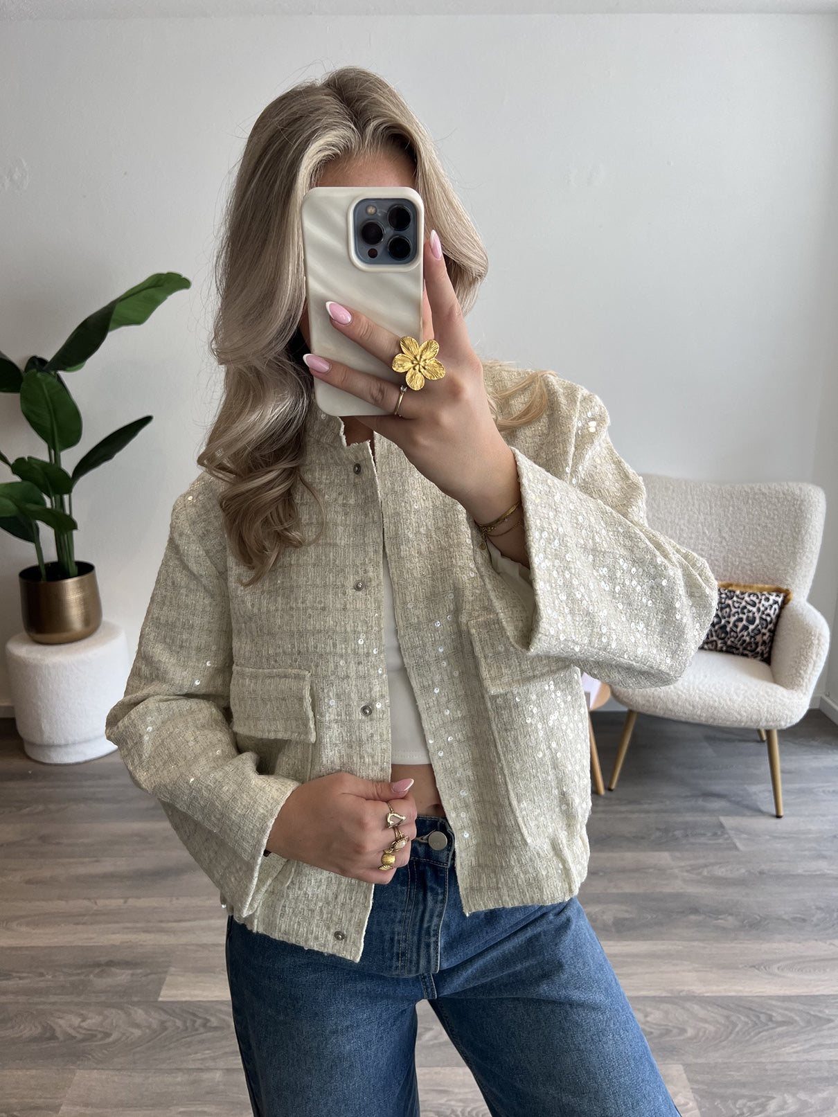 Tweed Jacket Lilly | Creme