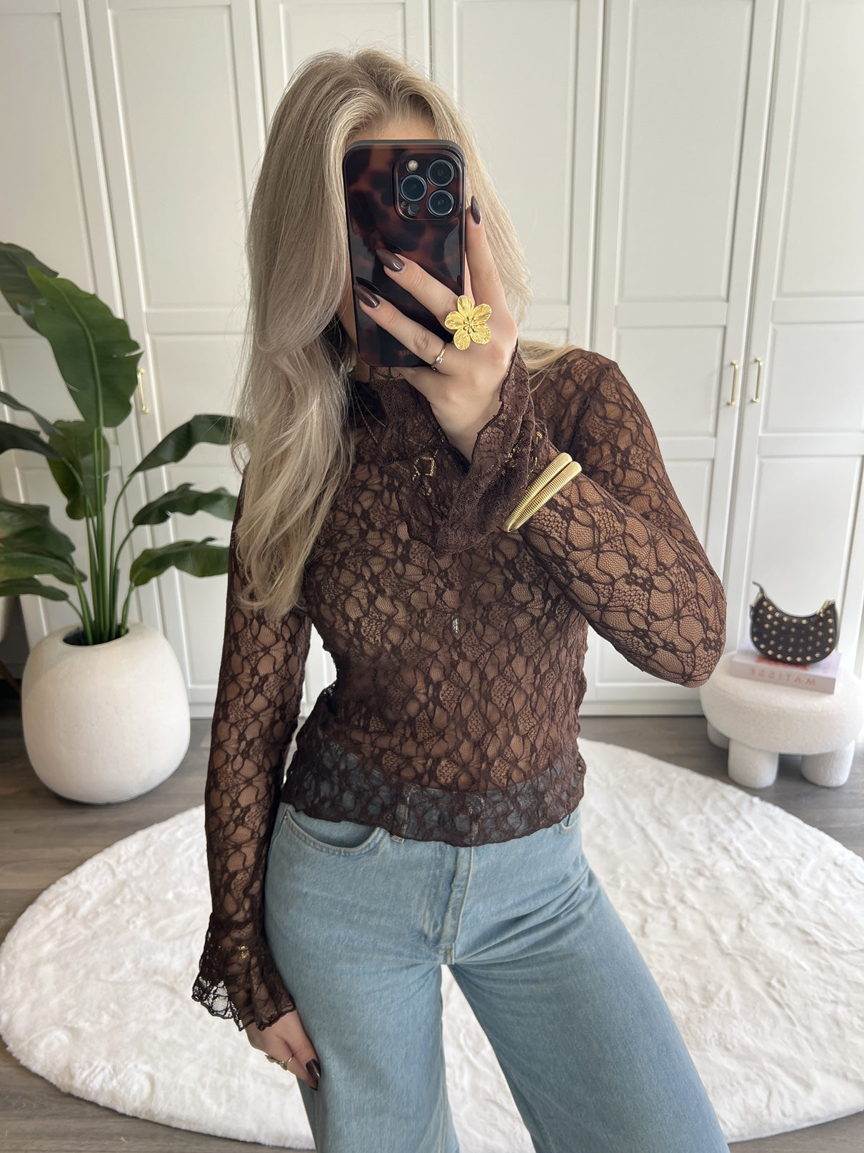 Lace Top Nura | Choco